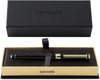 canoela Black Lacquer Rollerball Pen - Stunning Luxury Pen with 24K Gold Finish, Schmidt Ink Refill, Best Roller Ball Pen Gift Set for Men & Women, Professional, Executive Office, Nice Pens